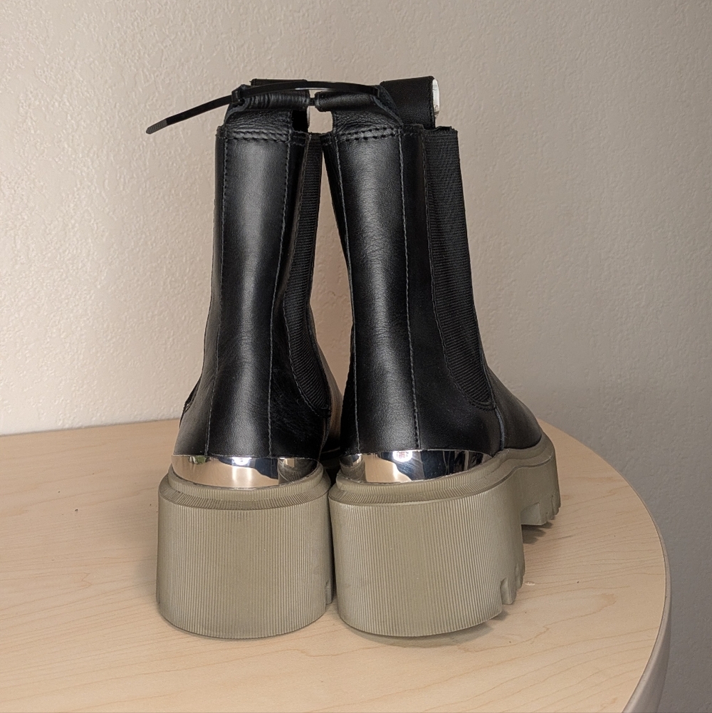 Maje Black and Brown Chelsea Ankle Boots - Picture 9 of 11